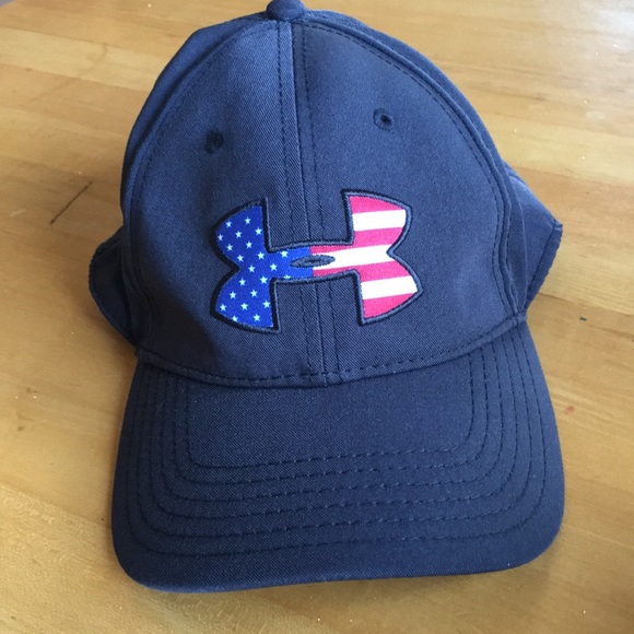 under armour red white and blue hat